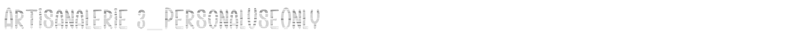 Artisanalerie font preview